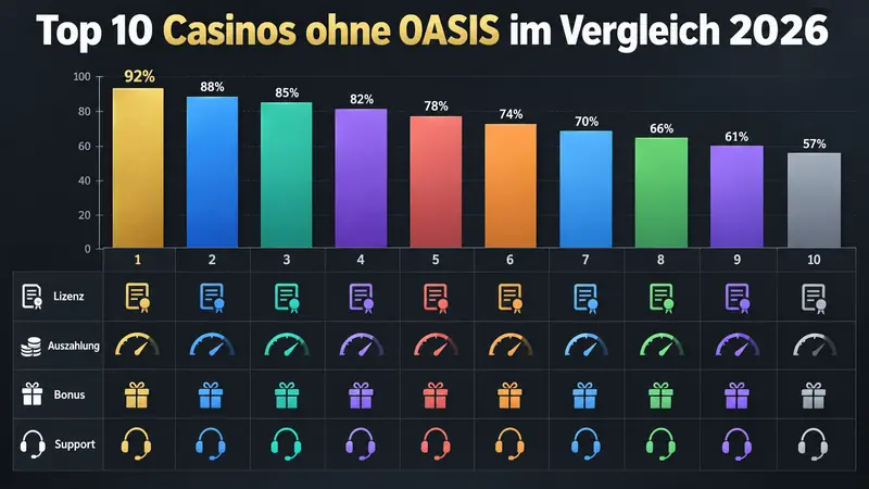 Top 10 Casinos ohne OASIS im Vergleich 2026
